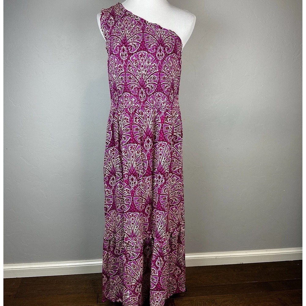 Knox Rose One-Shoulder Pink Printed Maxi Dress XL